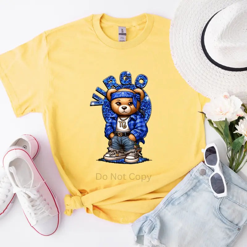 Bear Zodiac DTF Transfer - This is NOT a TShirt Hoodie, Sweatshirt | HypeDripTees.com