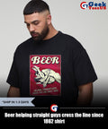 Beer helping straight guys cross the line since 1862 shirt