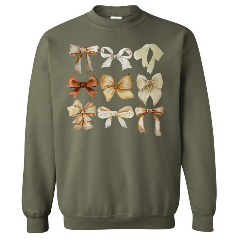 Beige Bow Collage Sweatshirt T-Shirts, Hoodie | HypeDripTees.com