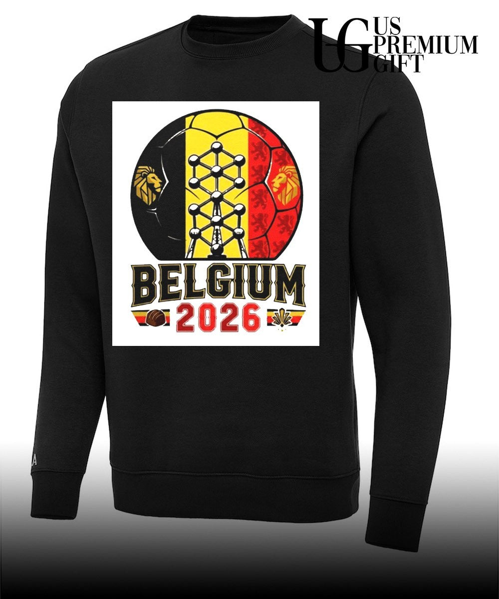 Belgium Atomium lion soccer ball World Cup 2026 shirt