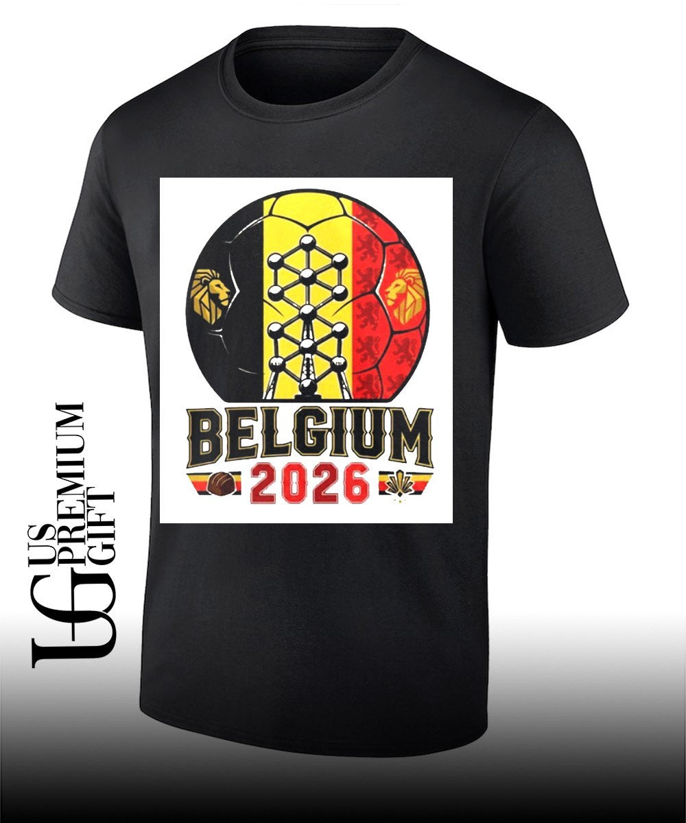 Belgium Atomium lion soccer ball World Cup 2026 shirt