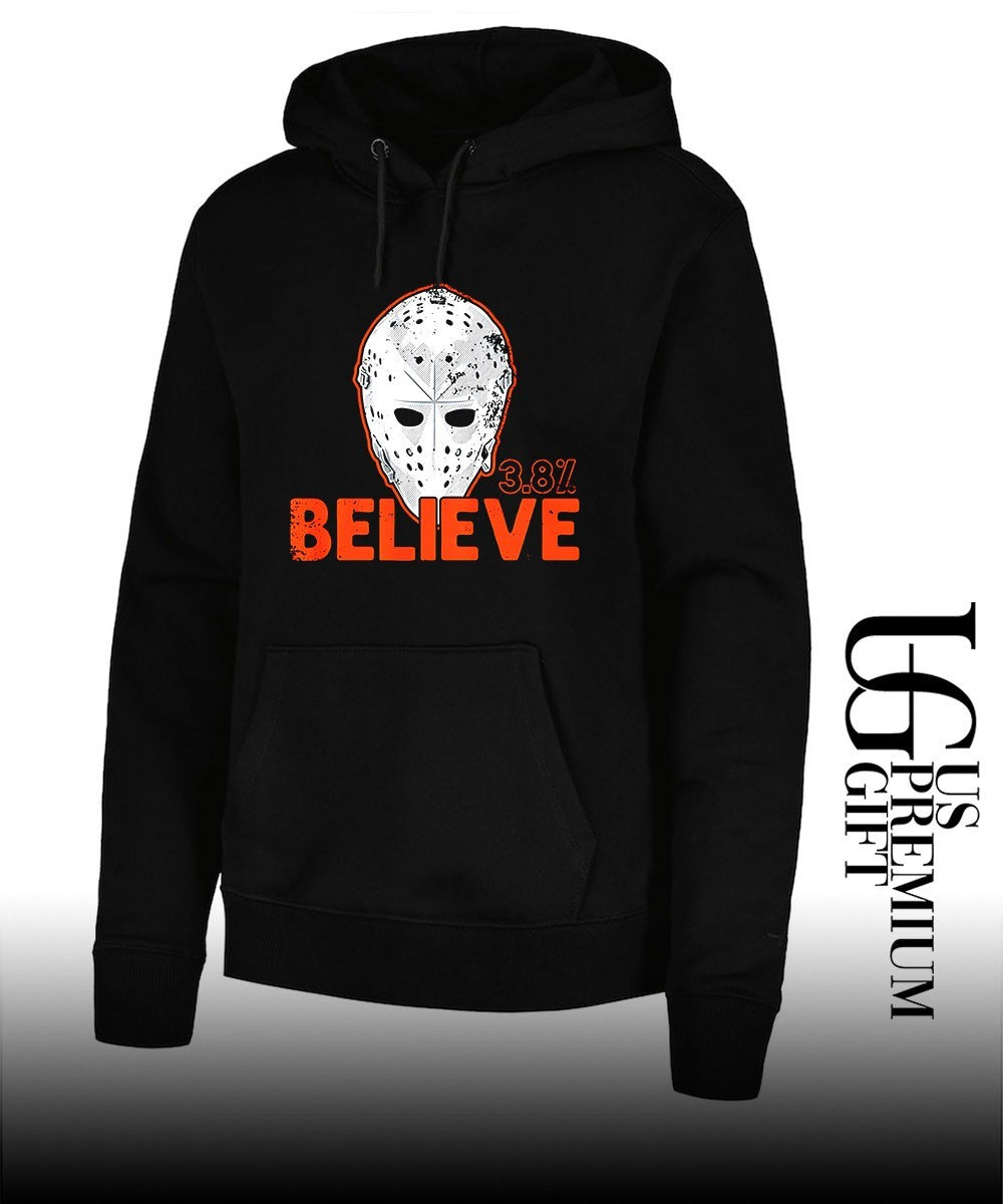 Believe 3.8 percent Bernie Parent mask Philadelphia Flyers hockey shirt