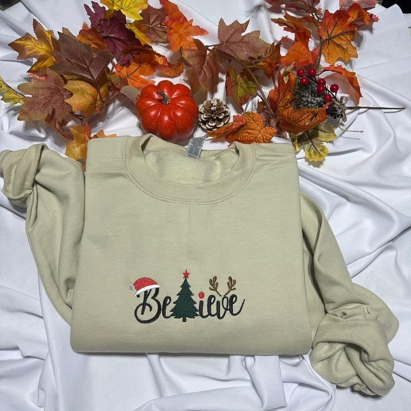 Believe Christmas sweatshirt T-Shirts, Hoodie | HypeDripTees.com