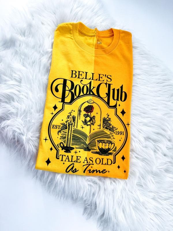 Belle's Book Club Princess Colorblock Comfy Unisex T-Shirt Womenswear Kids Youth Magic Vacation Mama & Me Top Hoodie,...