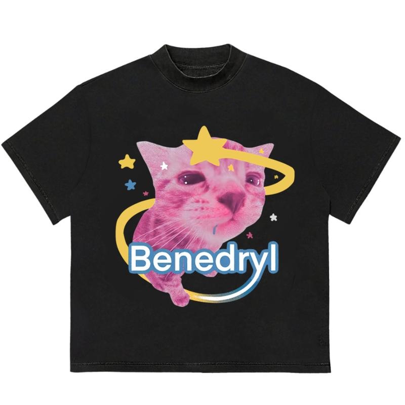 Benadryl Sleepy Cat T-Shirt Customizable Vintage Tee for Fans Retro Vintage Hoodie, Sweatshirt | HypeDripTees.com