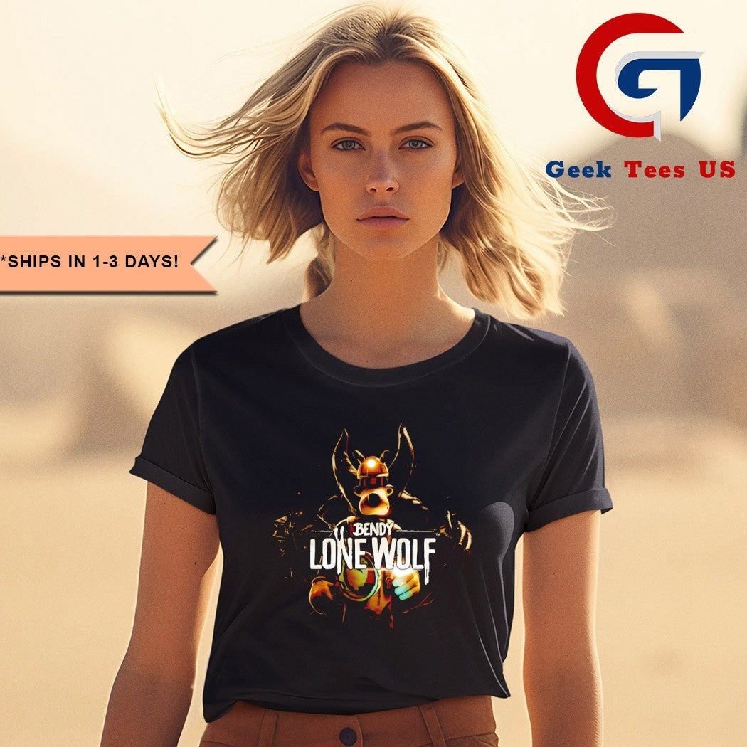Bendy lone wolf cartoon shirt