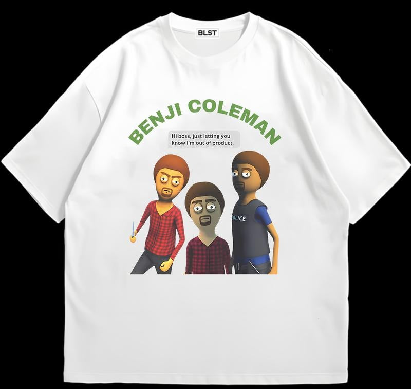 Benji Coleman T-Shirt Sustainable Cotton Retro Design Retro 90s Vintage Hoodie, Sweatshirt | HypeDripTees.com