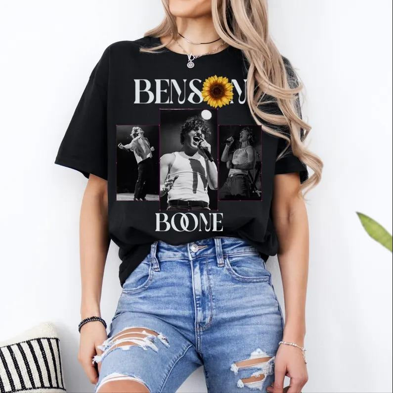 Benson Boone Concert Tee - Soft Unisex T-shirt - Grab Now! Cotton Fabric Hoodie, Sweatshirt | HypeDripTees.com