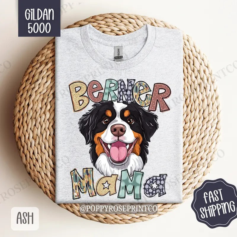Bernese Mama Shirt Gildan, Dog Mom Women's Tee, Cute Bernese Mountain Dog Mama Women's Tshirt Plus Sizes Hoodie, Sweatshirt