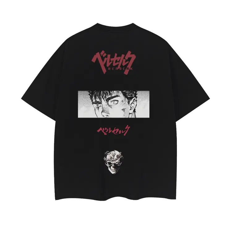 Berserk "Brand" Heavyweight Vintage Tee 100% Cotton OVERSIZED Anime T-shirt Menswear Top Crew Necks Tshirt Casual...