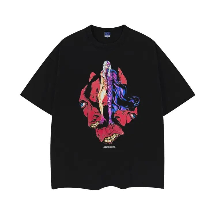Berserk "Griffith Rebirth" Heavyweight Vintage Tee 100% Cotton OVERSIZED Anime T-shirt streetwear vintage t-shirts Crew...