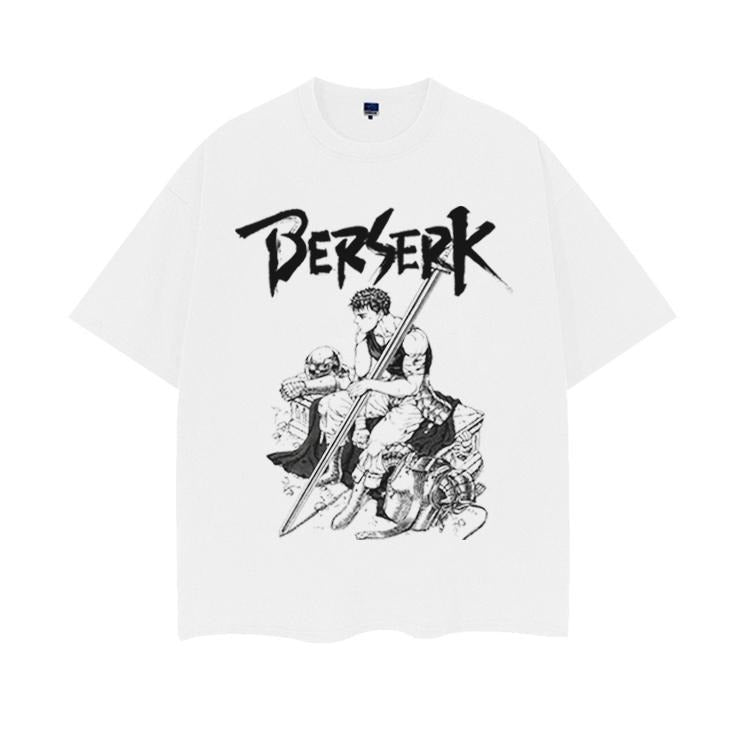 Berserk "Resting Guts" Heavyweight Vintage Tee 100% Cotton OVERSIZED Anime T-shirt Menswear Top Tshirt Streetwear Crew...