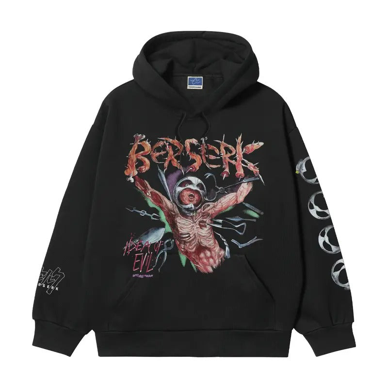 Berserk "Withered Griffith" Heavyweight Vintage Hoodie Cotton Blend Classic Anime Sweatshirt Menswear Tops T-Shirts