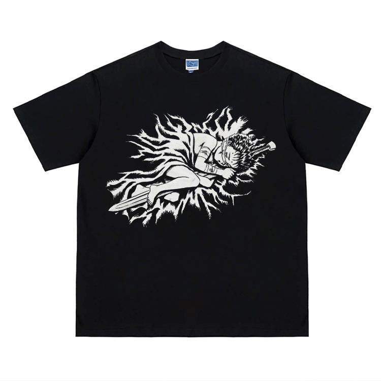 Berserk "Young Guts" Heavyweight Vintage Tee 100% Cotton OVERSIZED Anime T-shirt Menswear Top Menswear Top Crew Necks...