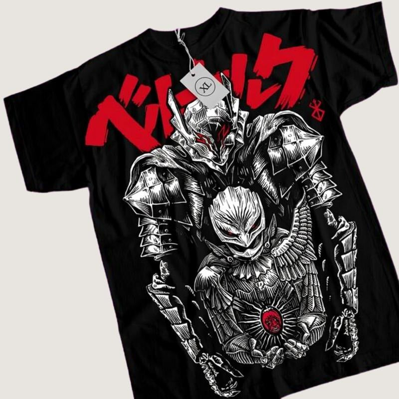 Berserk Anime T-Shirt & Sweatshirt, Guts And Griffith Berserker Armor Graphic Tee, Anime Manga Lover Gifts t shirt Cotton...