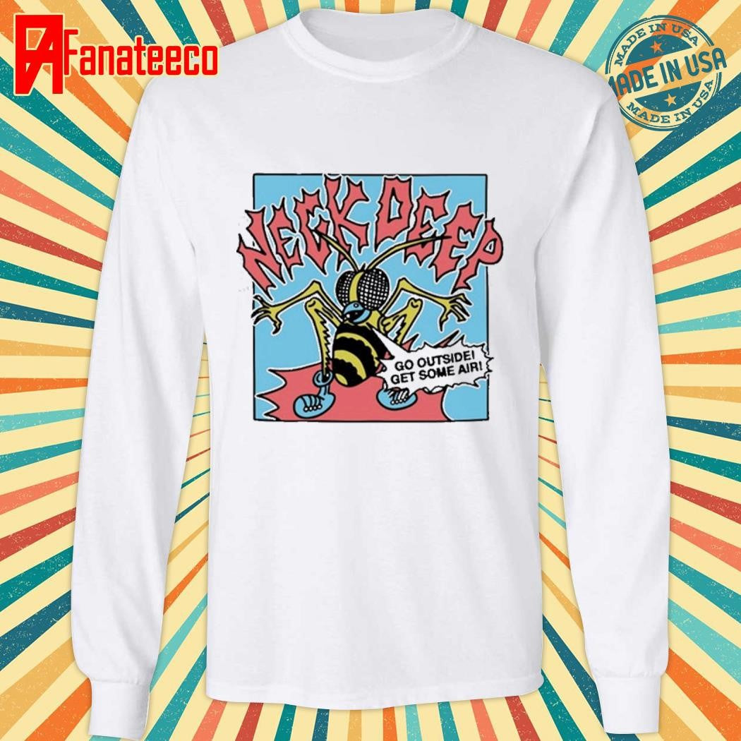 Go Outside Neck Deep Black Shirt