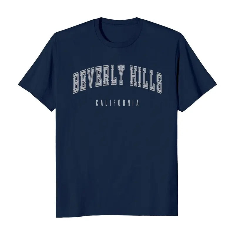 Beverly Hills California Classic Short Sleeve Men's T-Shirt Casual Cotton Hoodie, Sweatshirt | HypeDripTees.com