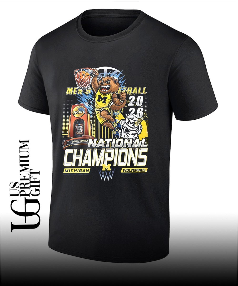 Biff Michigan Wolverines 2026 NCAA Men’s Basketball National Champions mascot shirt