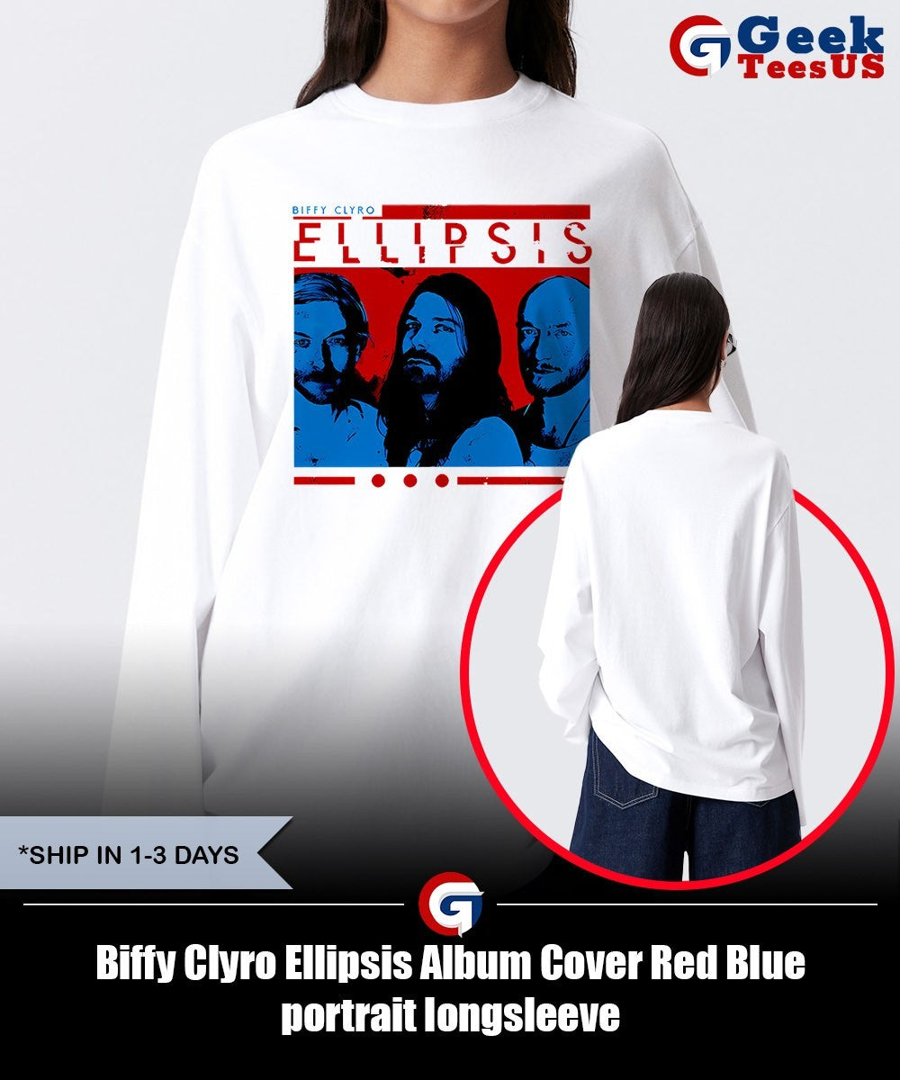 Biffy Clyro Ellipsis Album Cover Red Blue portrait shirt