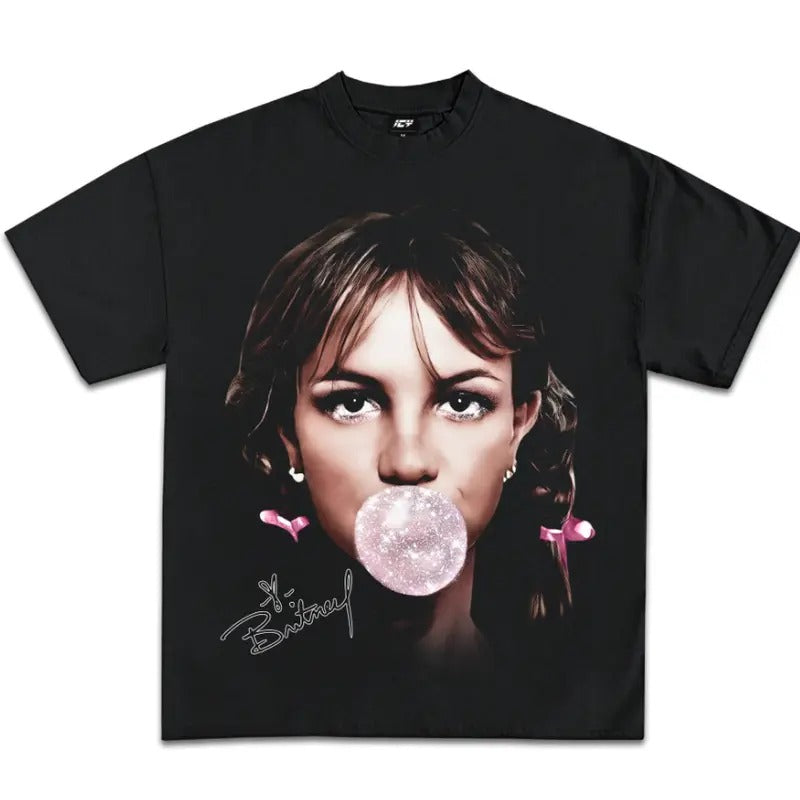 Big Face Britneyyy Graphic Black T-Shirt Hoodie, Sweatshirt | HypeDripTees.com