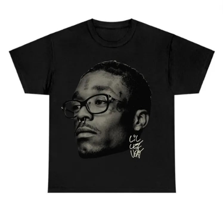 Big Face Lil Uzii Vert Black Tee - Men's Casual T-shirt - Menswear Hoodie, Sweatshirt | HypeDripTees.com