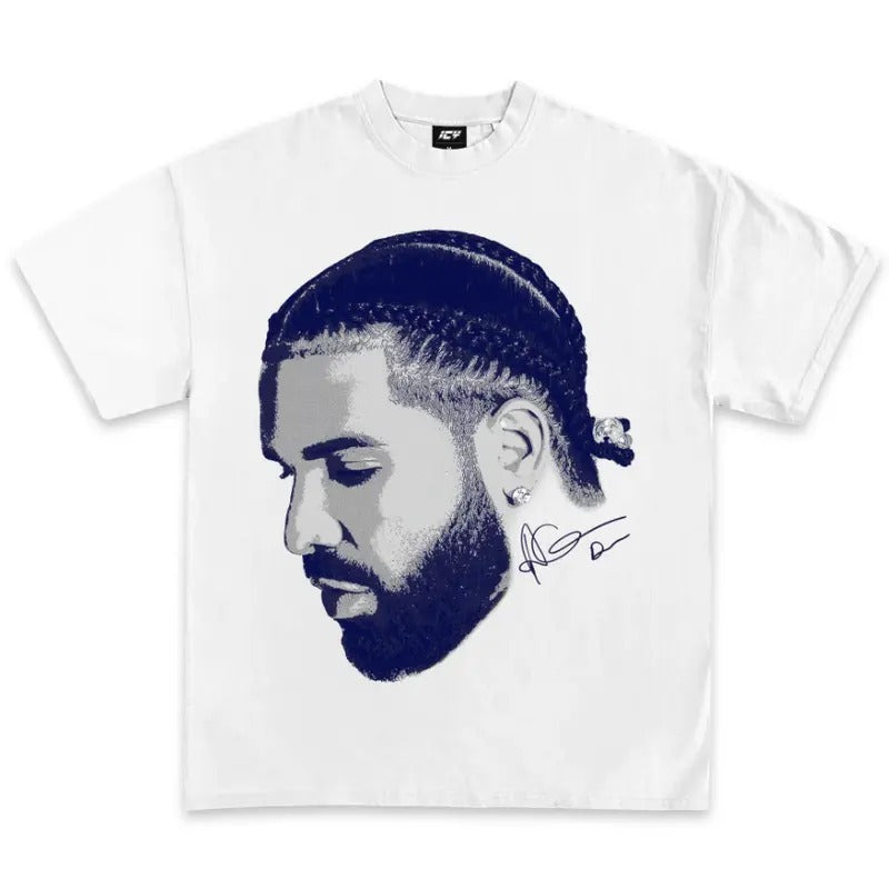 Big Face Navy Drake Shirt, Rap Concert Tee Hoodie, Sweatshirt | HypeDripTees.com