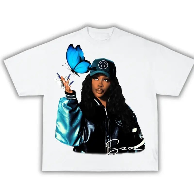 Big Face SZA Solana T-Shirt Classic Cotton Top Hoodie, Sweatshirt | HypeDripTees.com