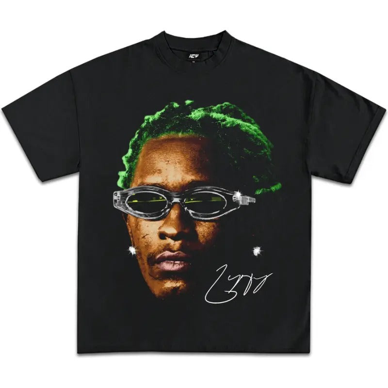 Big Face Younggg Thugggg Green Hair Graphic T-Shirt Hoodie, Sweatshirt | HypeDripTees.com