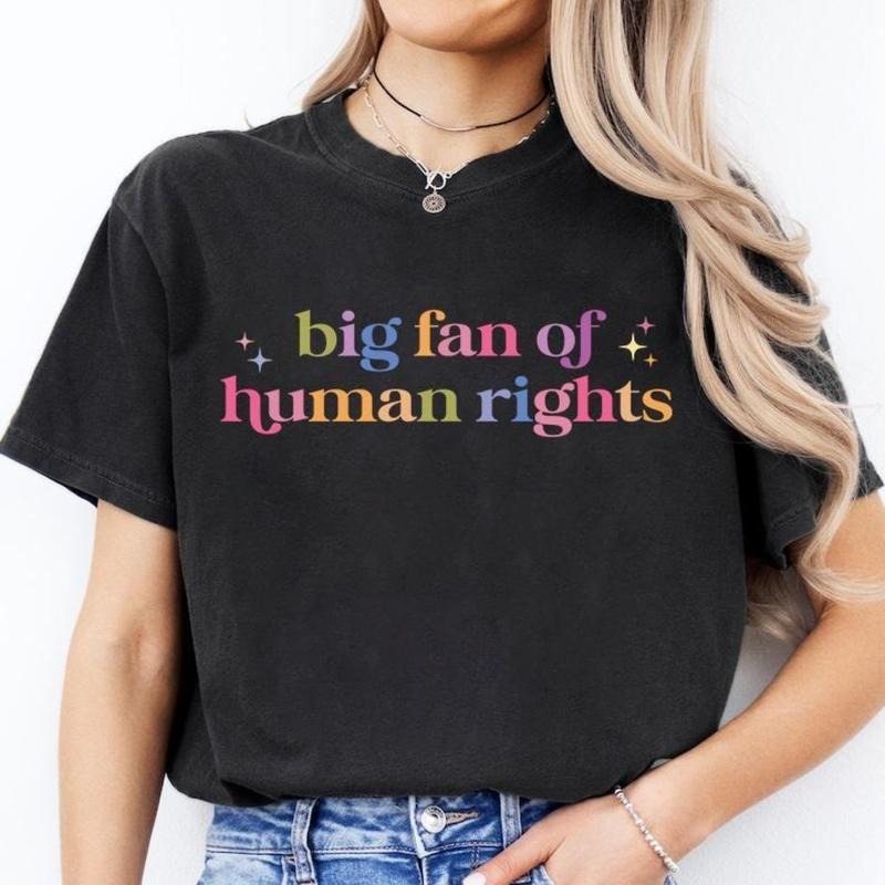 Big Fan Of Human Rights Shirt, Equality Shirt, Social Justice Shirt, Political Resistance Shirt, Subtle Resistance Tee,...