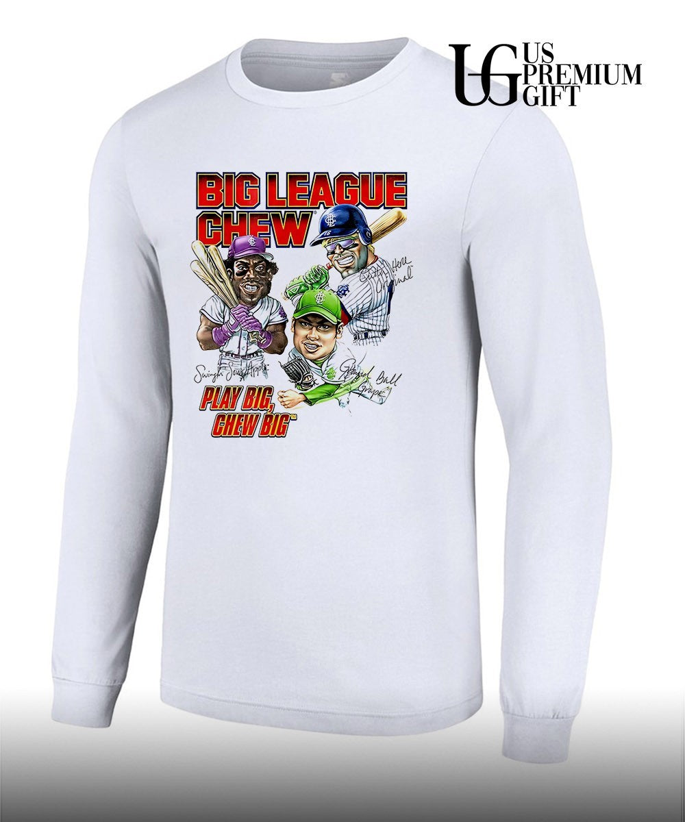 Big League Chew Play Big Chew Big Baseball Gum signature shirt