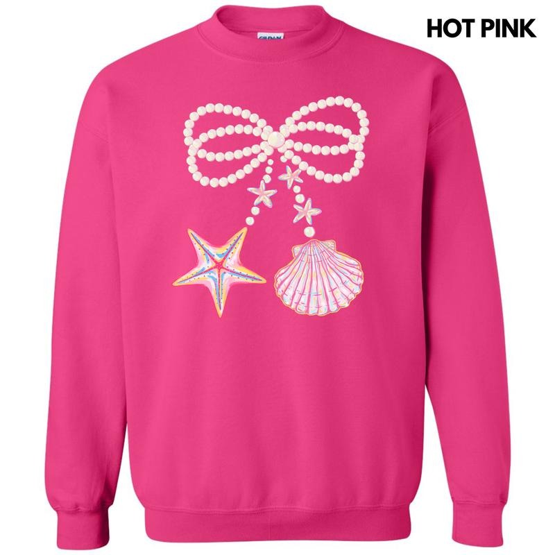Big Seashell & Starfish Bow Sweatshirt 'NLB' T-Shirts, Hoodie | HypeDripTees.com