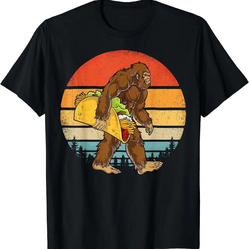 Bigfoot Carrying Taco Funny Cinco De Mayo Sasquatch T-Shirts, Hoodie, Sweatshirt