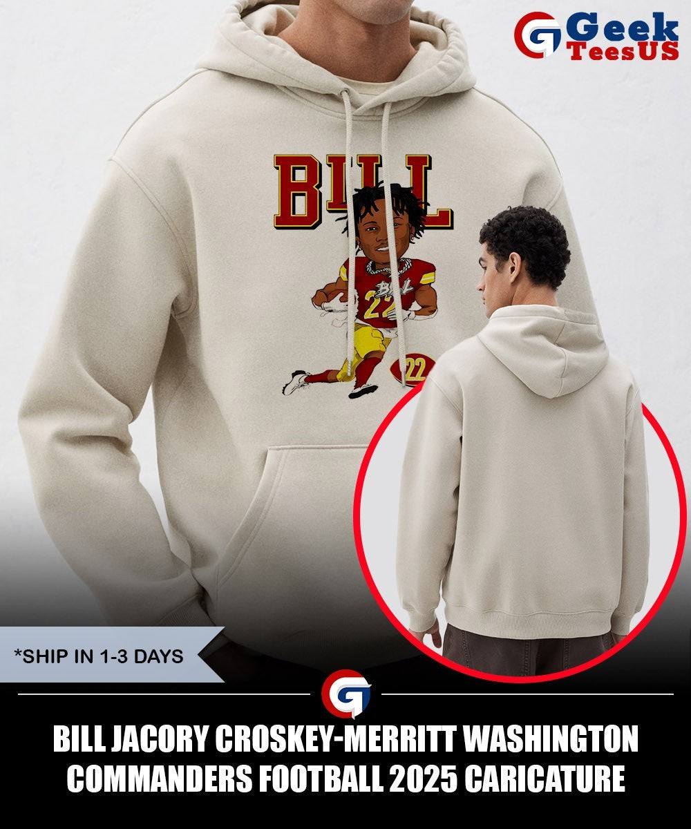 Bill Jacory Croskey-Merritt Washington Commanders football 2025 caricature shirt