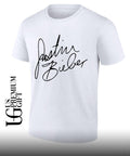 Billie Eilish wearing Justin Bieber signature shirt