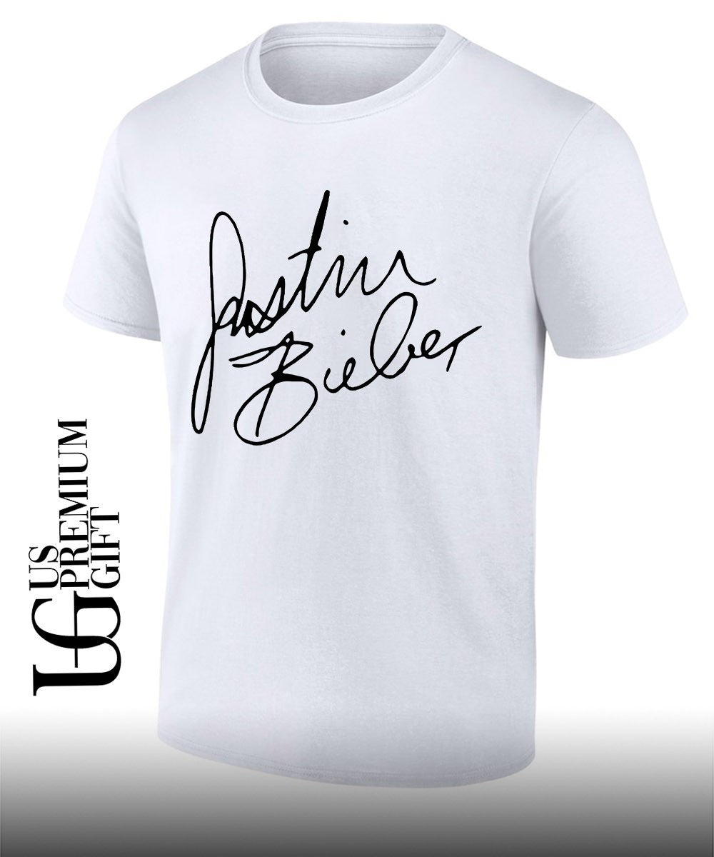 Billie Eilish wearing Justin Bieber signature shirt