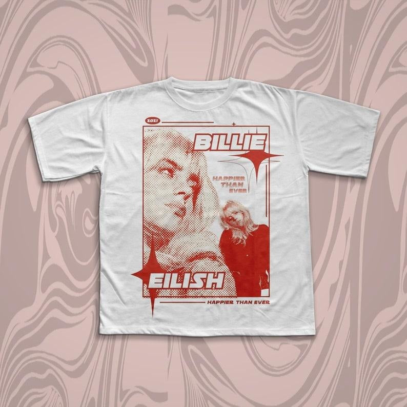 Billie Shirt, Eilish Graphic Tee, Billie Merch, Pop Shirt, Bad Guy, Unisex Gift, Unisex Heavy Cotton Tee Hoodie, Sweatshirt