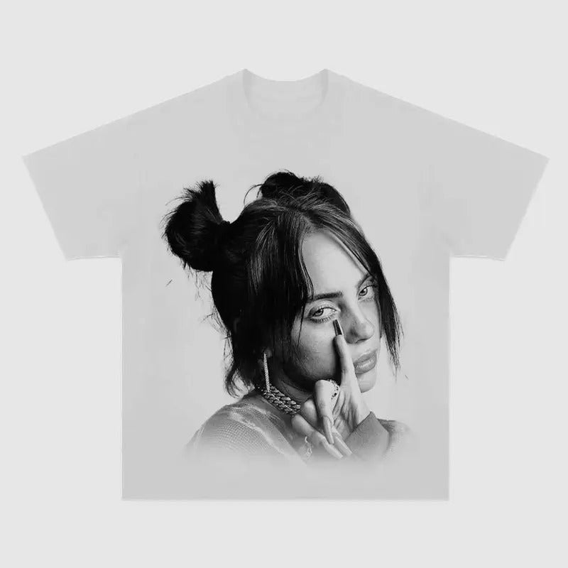 Billieee Eilishhh white T-shirt, Graphic Tee Craze Hoodie, Sweatshirt | HypeDripTees.com