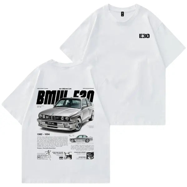 Bimmer E30 T-shirt, Hoodie, Sweater, Car Enthusiast Shirt, Car Clothing, Unisex, Vintage car shirt Classic Cotton graphic...