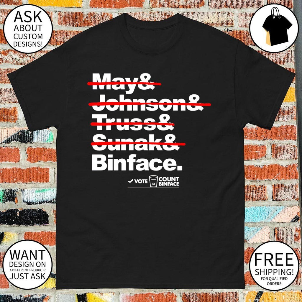 Binface Clacton Vote Count Binface May Johnson Truss Sunak Binface 2026 shirt