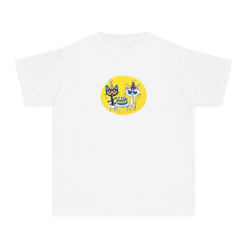 Birthday Cake Baby Tee, Cool Cat Birthday Girl Shirt, Retro Cake, Coquette Tshirt, Retro Graphic Tee, Y2k, 90s Clothing...