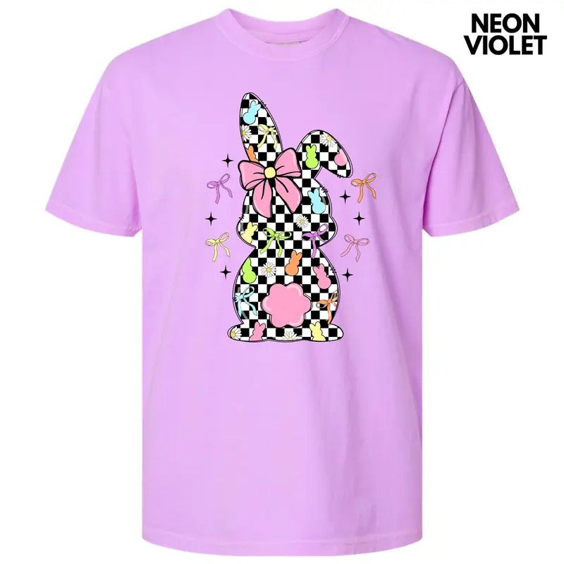 Black Checkered Bunny Comfort Colors T-Shirt 'NLB' Hoodie, Sweatshirt | HypeDripTees.com