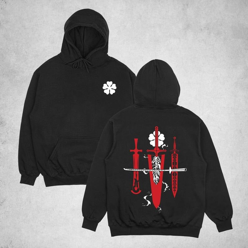 Black Clover 5, Anime Hoodie, Unisex Crewneck Basic T-Shirt T-shirt Hoodies & Sweatshirts | HypeDripTees.com