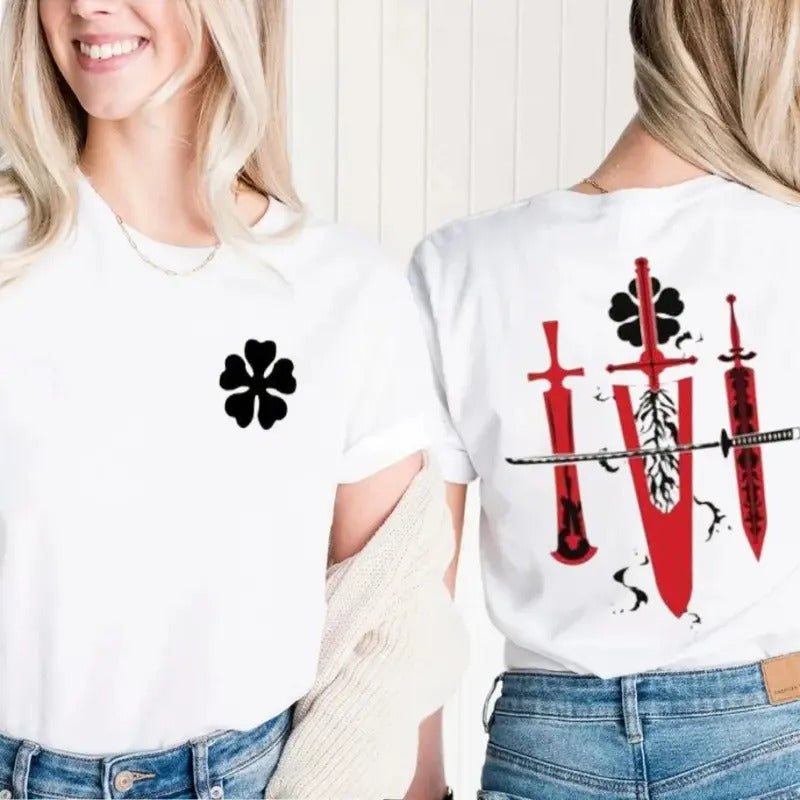Black Clover 5, Anime Shirt, Kaos Asta Swords Black Clover Baju Anime Katun 24s Jepang T Shirt, Anime Shirt, Unisex Short...