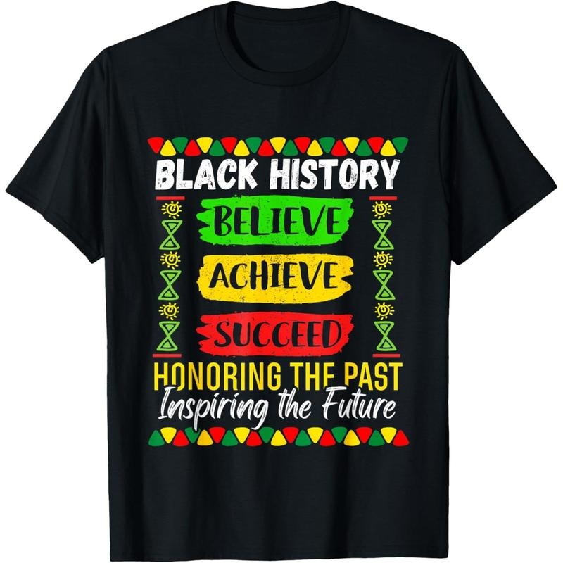 Black History Month Believe Achieve Succeed Melanin African T-Shirt Hoodie, Sweatshirt | HypeDripTees.com