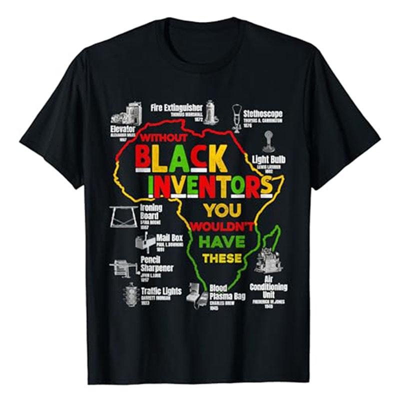 Black Inventors Black History Month African Mens Womens Kids T-Shirt Juneteenth Dashiki Educated I Am Black Clothes...