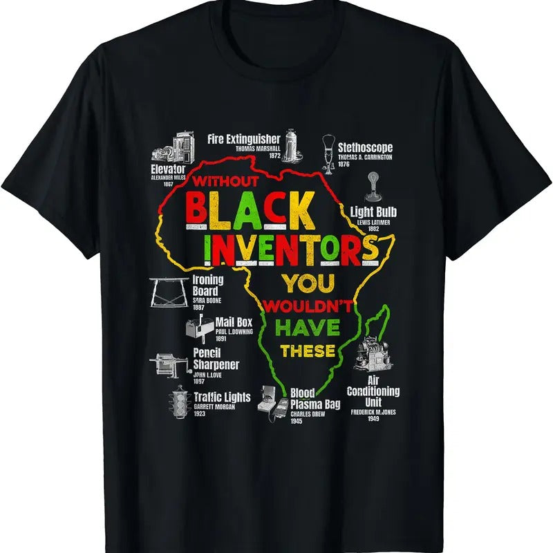 Black Inventors Black History Month African Mens Womens T-Shirt | Unisex cotton tee Gifts, Crewneck Hoodie, Sweatshirt