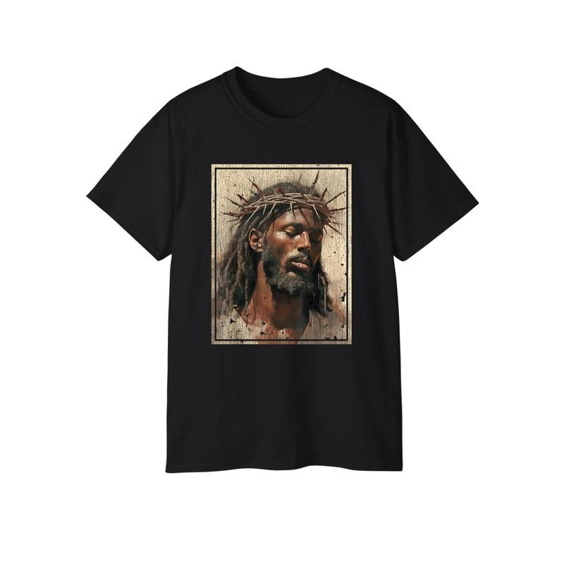 Black Jesus Shirt Face Jesus Cross Crown Thorns T-Shirts, Hoodie, Sweatshirt