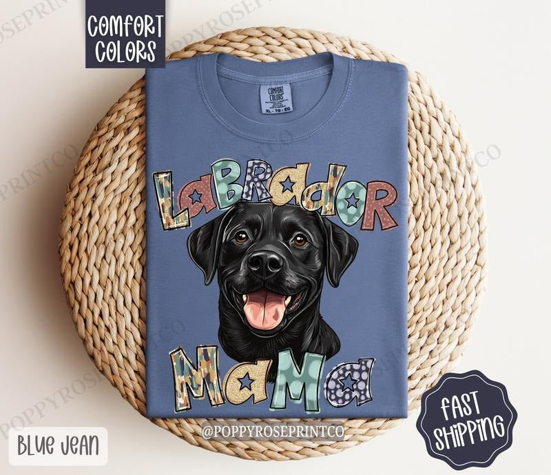 Black Labrador Mama Comfort Colors Dog Mom Cute Black Lab Mama T-Shirts, Hoodie, Sweatshirt