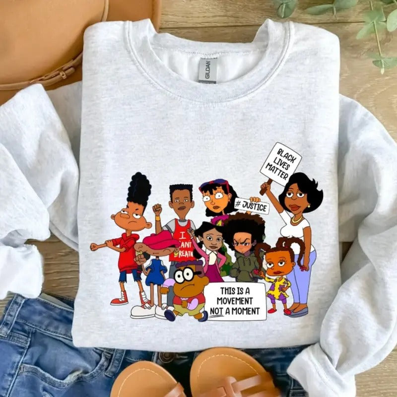 Black Lives Matter, Cartoon Characters, Sweatshirt, Hoodie, T-Shirt, Black History, Digital Designs For Shirts