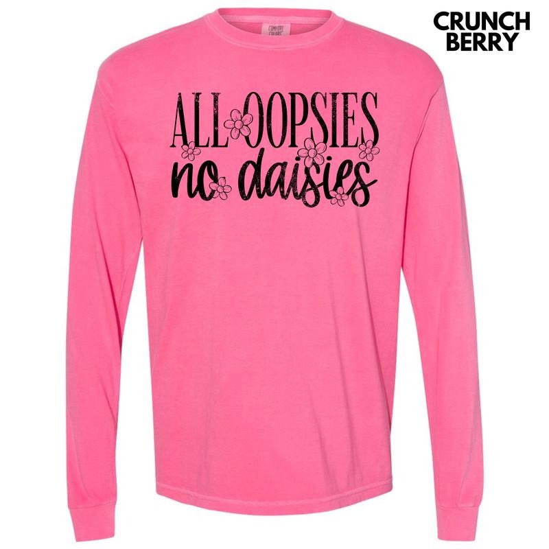 Black Oopsie Daisies Long Sleeve Comfort Colors T-Shirt 'NLB' Hoodie, Sweatshirt | HypeDripTees.com